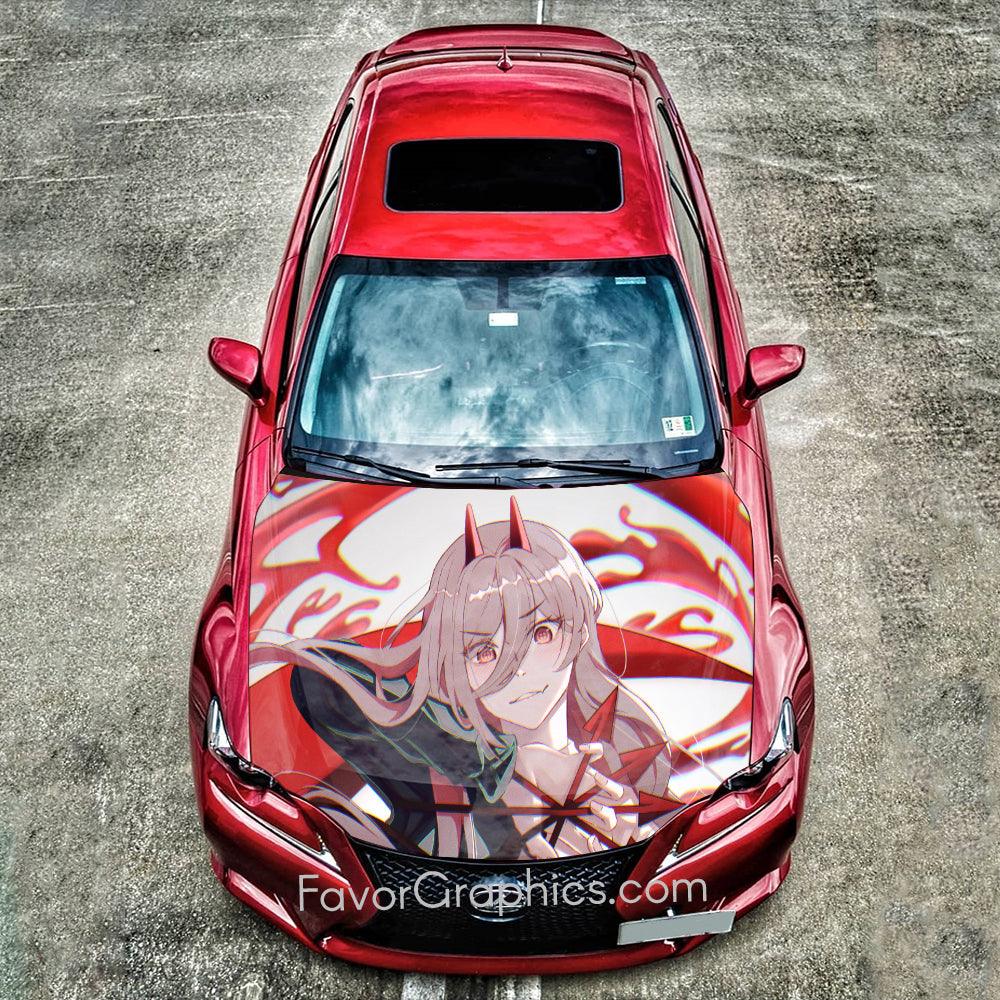 Power Chainsaw Man Itasha Car Vinyl Hood Wrap Decal Sticker – Favor Graphics