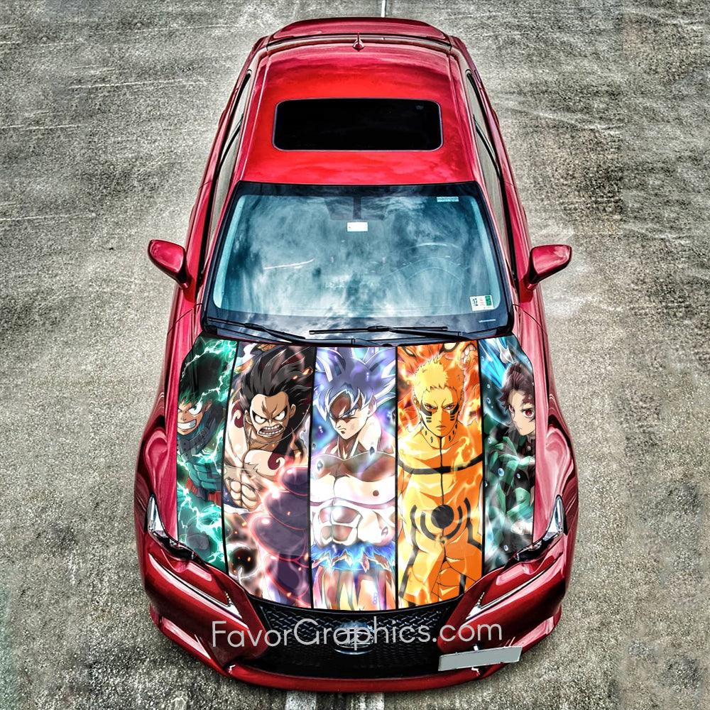Demon Slayer, Dragon Ball, My Hero Academia Itasha Car Hood Wrap Vinyl