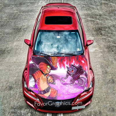 Puss vs Death Itasha Car Vinyl Hood Wrap Decal Sticker