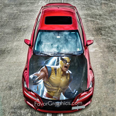 Wolverine Itasha Car Vinyl Hood Wrap Decal Sticker