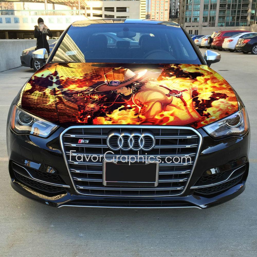 Portgas D. Ace One Piece Vinyl Car Decal Sticker Vinyl Hood Wrap 