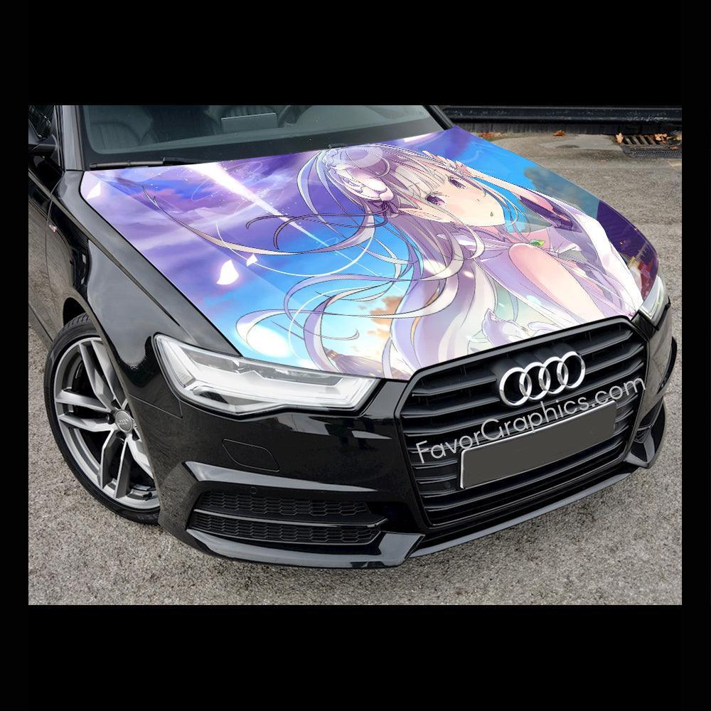 Autocollant Vinyle Itasha Re:Zero Rem & Ram - Décalcomanie Voiture JDM, Weeb, Sticker