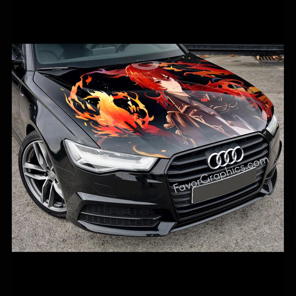 Diluc Genshin Impact Itasha Car Vinyl Hood Wrap Decal Sticker