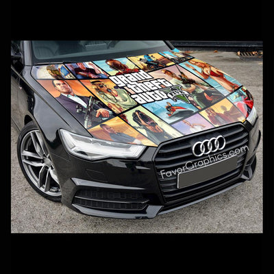 Grand Theft Auto Itasha Car Vinyl Hood Wrap Decal Sticker