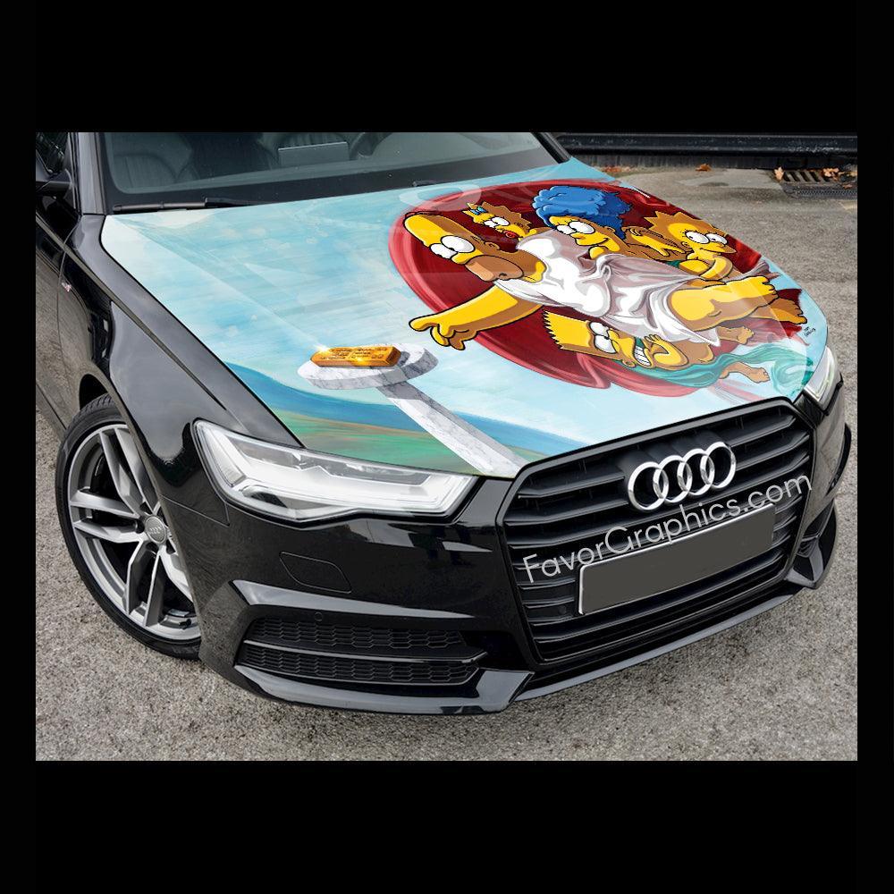 The Simpsons Itasha Car Vinyl Hood Wrap Decal Sticker – Favor Graphics
