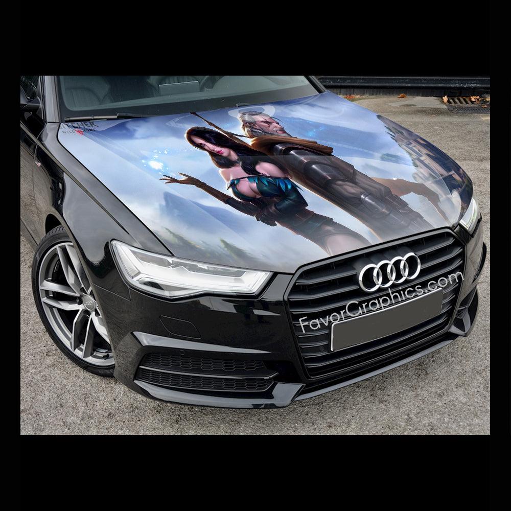 Geralt of Rivia Itasha Car Vinyl Hood Wrap Decal Sticker