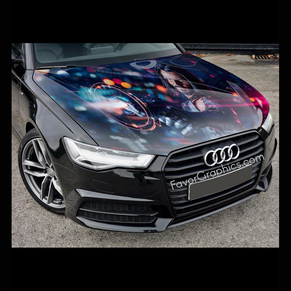 Johnny Silverhand Itasha Car Vinyl Hood Wrap Decal Sticker