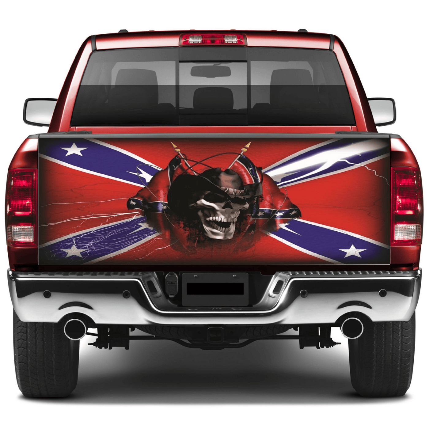 Skull American Flag Tailgate Wrap Wraps For Trucks Wrap Vinyl Car Decals SUV Sticker