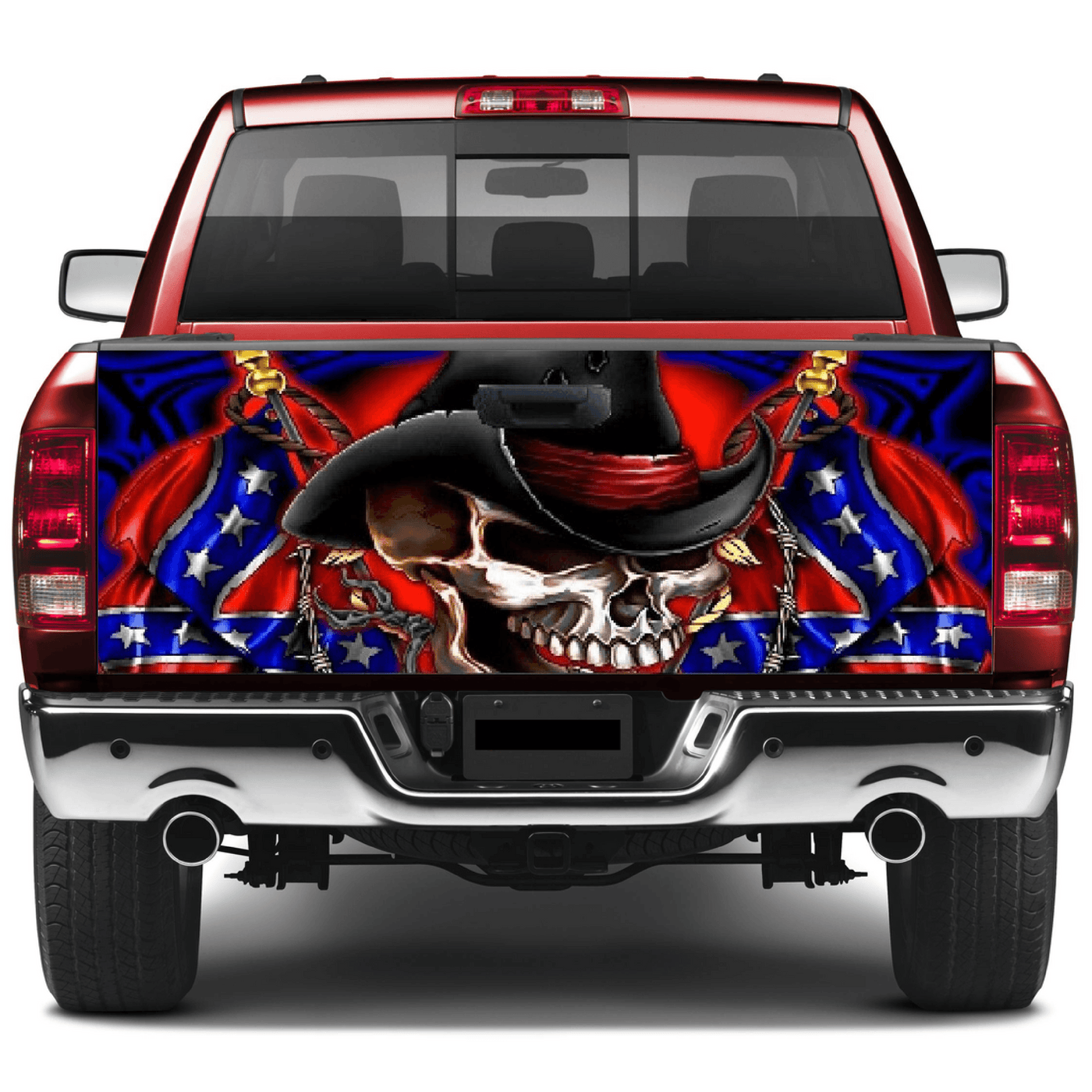 Skull American Flag Tailgate Wrap Wraps For Trucks Wrap Vinyl Car Decals SUV Sticker