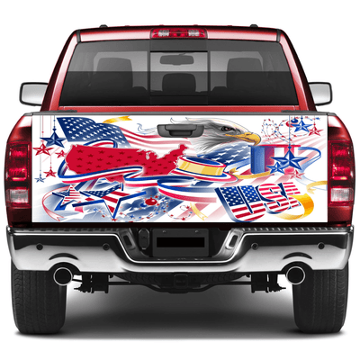 Tailgate Wraps For Trucks Wrap Vinyl Car Decals America's Independence Day Celebration USA SUV Car Sticker