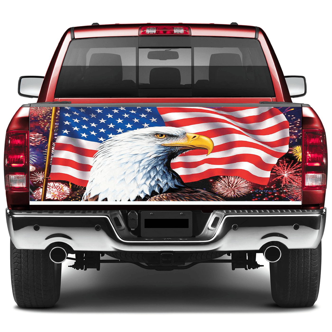 Tailgate Wraps For Trucks Wrap Vinyl Car Decals American Symbols Bald Eagle Statue Us SUV Car Sticker