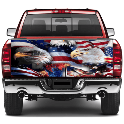 American Flag Tailgate Wrap Bald Eagle Symbols Of America Wraps For Trucks Wrap Vinyl Car Decals SUV Car Sticker