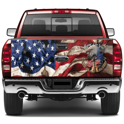 Veterans Patriotic American Flag Tailgate Wrap Wraps For Trucks Wrap Vinyl Car Decals SUV Sticker