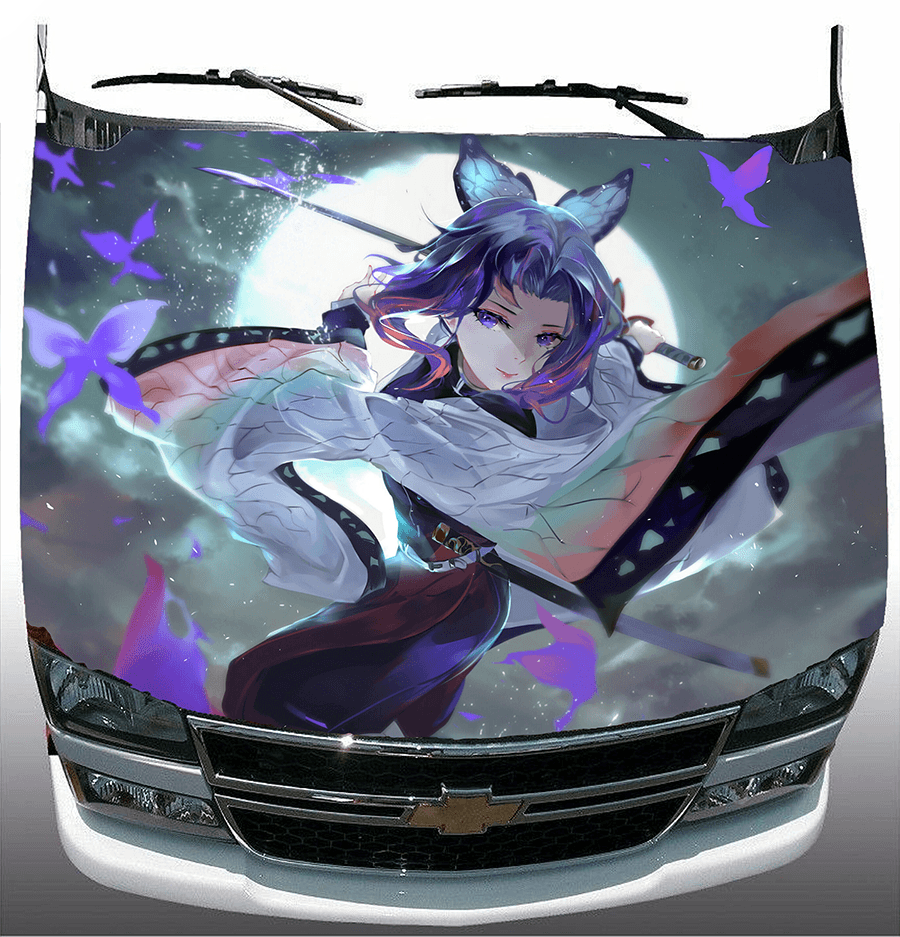 Girl, Girl With Sword Car Hood Vinyl Decal High Quality Graphic