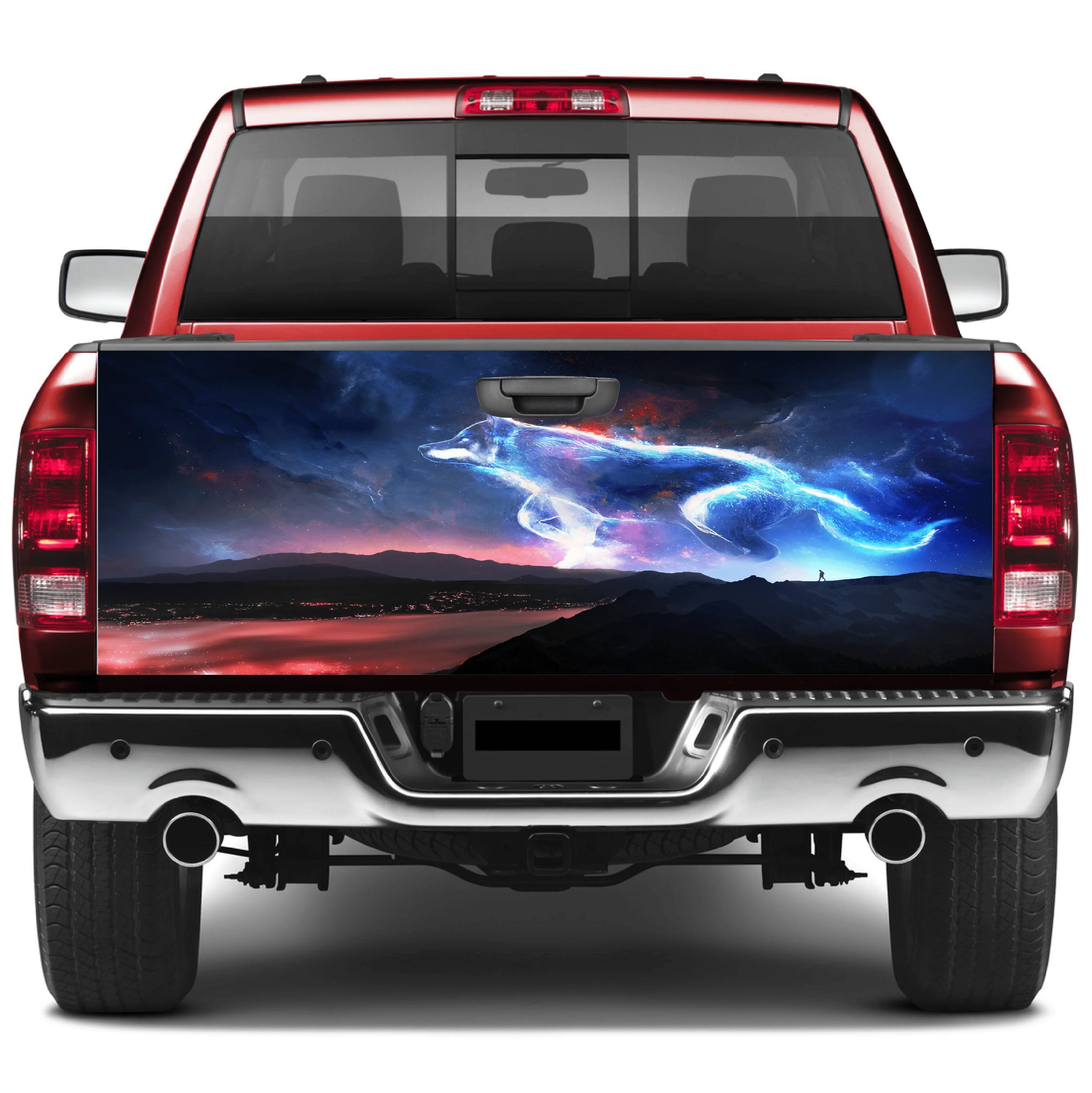 Tailgate Wraps For Trucks Wrap Vinyl Car Decals Fantasy Wolf SUV Car S ...
