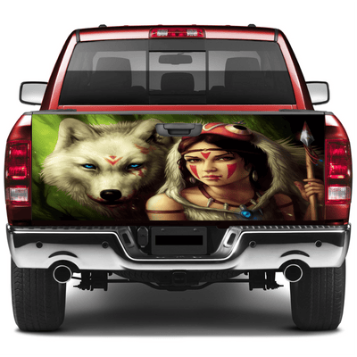 Tailgate Wraps For Trucks Wrap Vinyl Car Decals Fantasy Wolf SUV Car Sticker