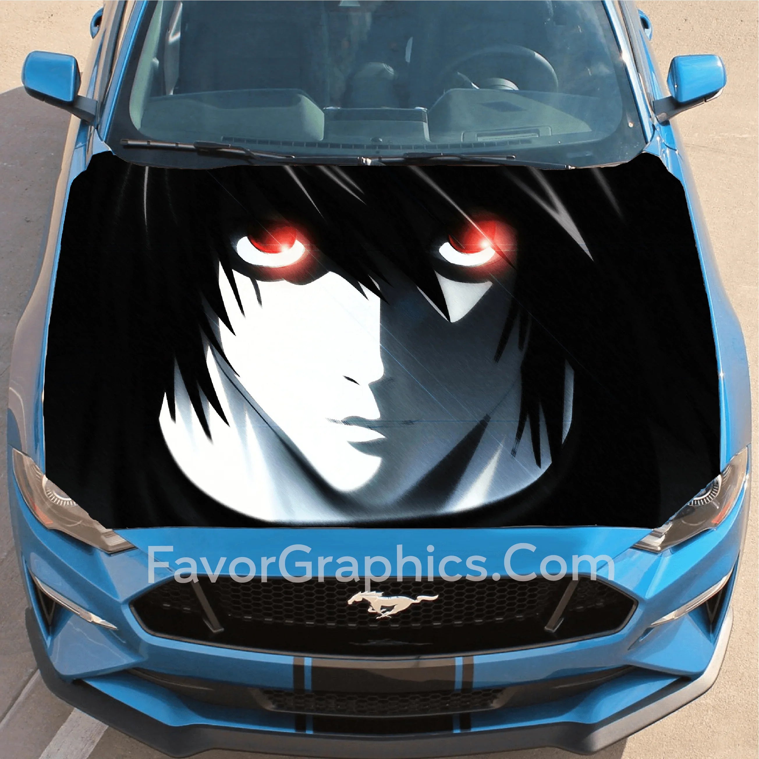L Lawliet Death Note Car Decal Vinyl Hood Wrap – Favor Graphics
