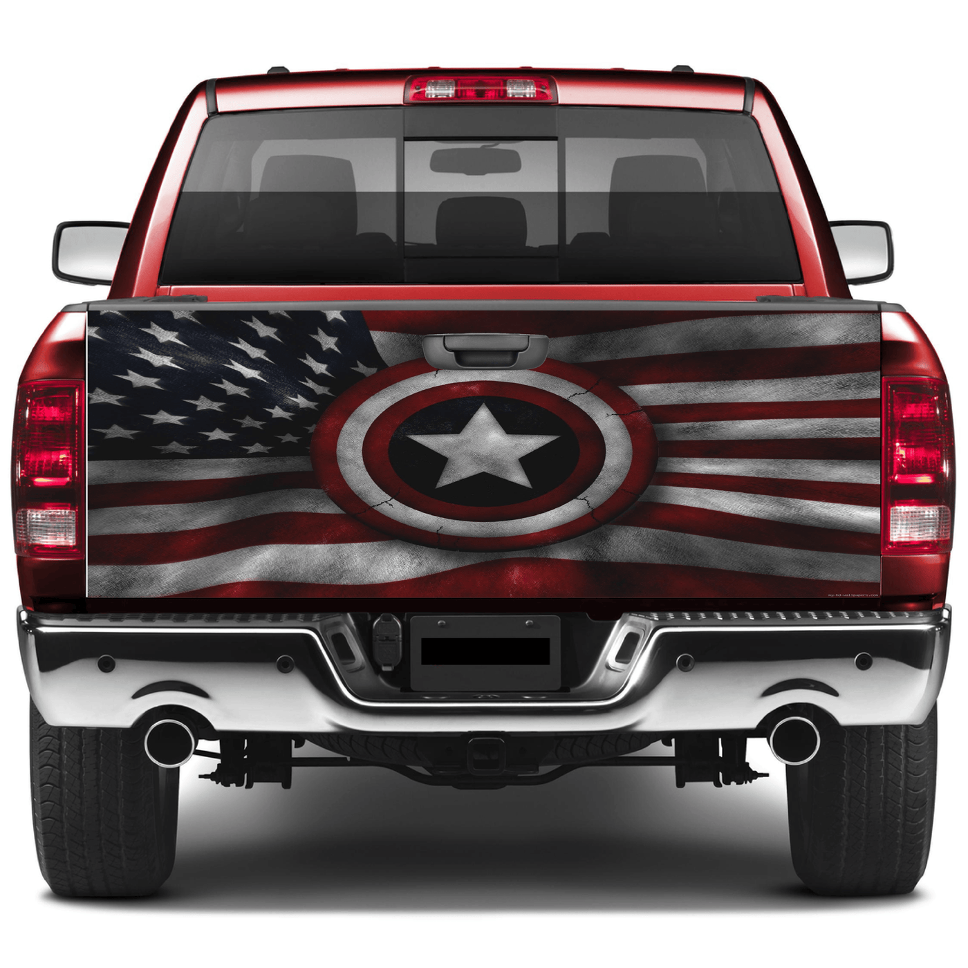 Tailgate Wraps For Trucks Wrap Vinyl Car Decals Memorial Day, Captain America SUV Car Sticker