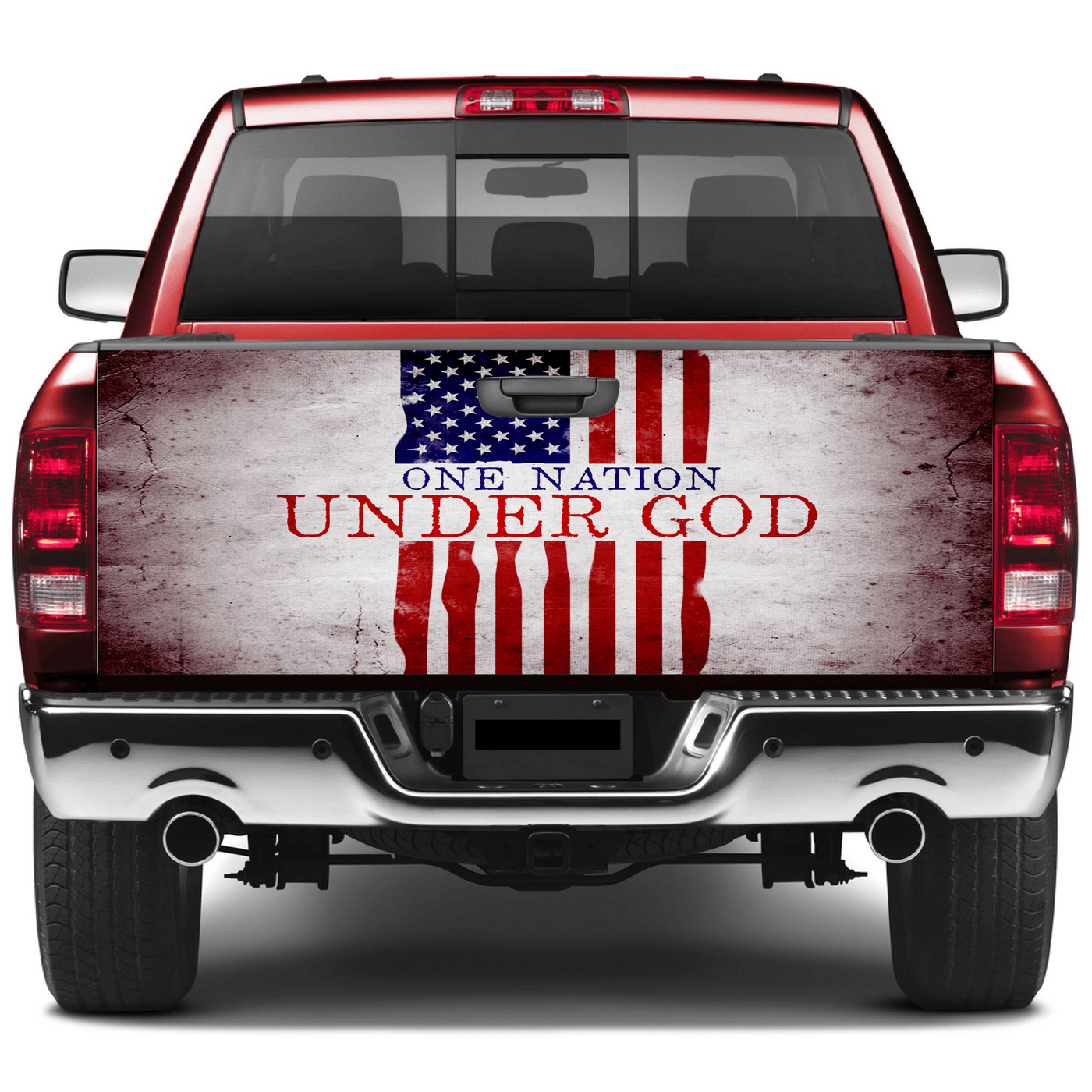 Tailgate Wraps For Trucks Wrap Vinyl Car Decals One Nation Under God SUV Car Sticker