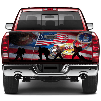 Honor All Veterans Day Tailgate Wraps Vinyl Car Decal Sticker