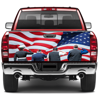 Tailgate Wraps For Trucks Wrap Vinyl Car Decals Proud United States Veteran SUV Car Sticker