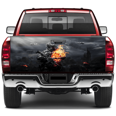 Tailgate Wraps For Trucks Wrap Vinyl Car Decals Skull Fire SUV Car Sticker