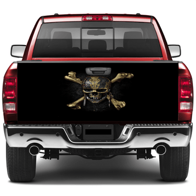 Tailgate Wraps For Trucks Wrap Vinyl Car Decals Skull and Bones SUV Car Sticker