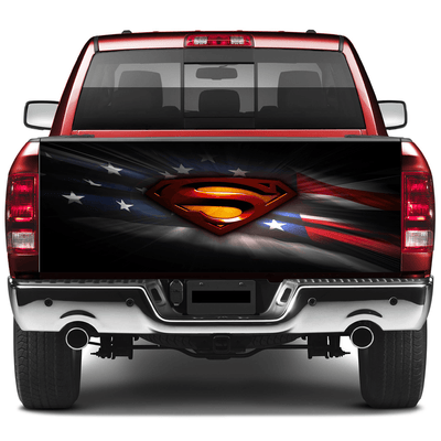 American Flag Tailgate Wrap Superman logo America Wraps For Trucks Wrap Vinyl Car Decals SUV Sticker