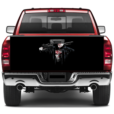 Tailgate Wraps For Trucks Wrap Vinyl Car Decals The Punisher SUV Car Sticker