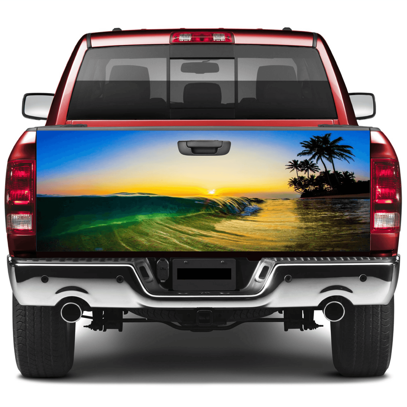 Tailgate Wraps For Trucks Wrap Vinyl Car Decals Tropical Sunset SUV Car Sticker