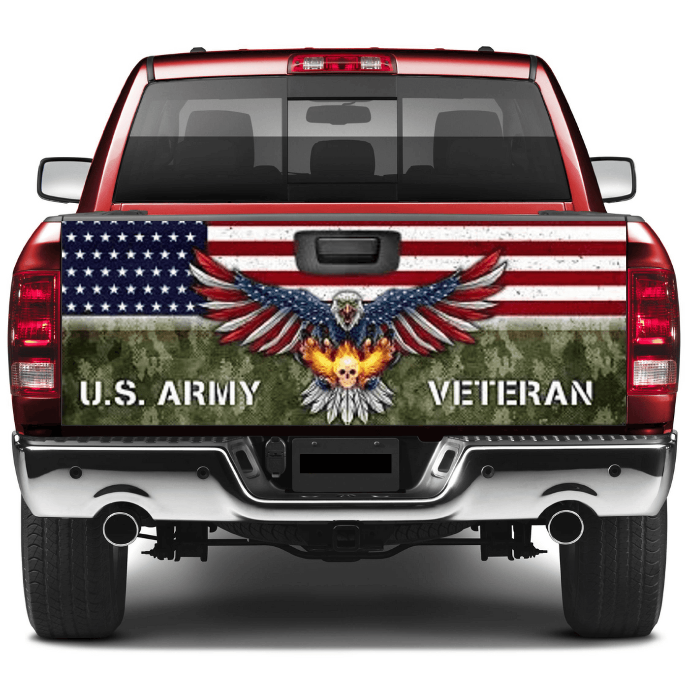 American Flag Tailgate Wrap U.S. Veteran Wraps For Trucks Wrap Vinyl Car Decals SUV Sticker