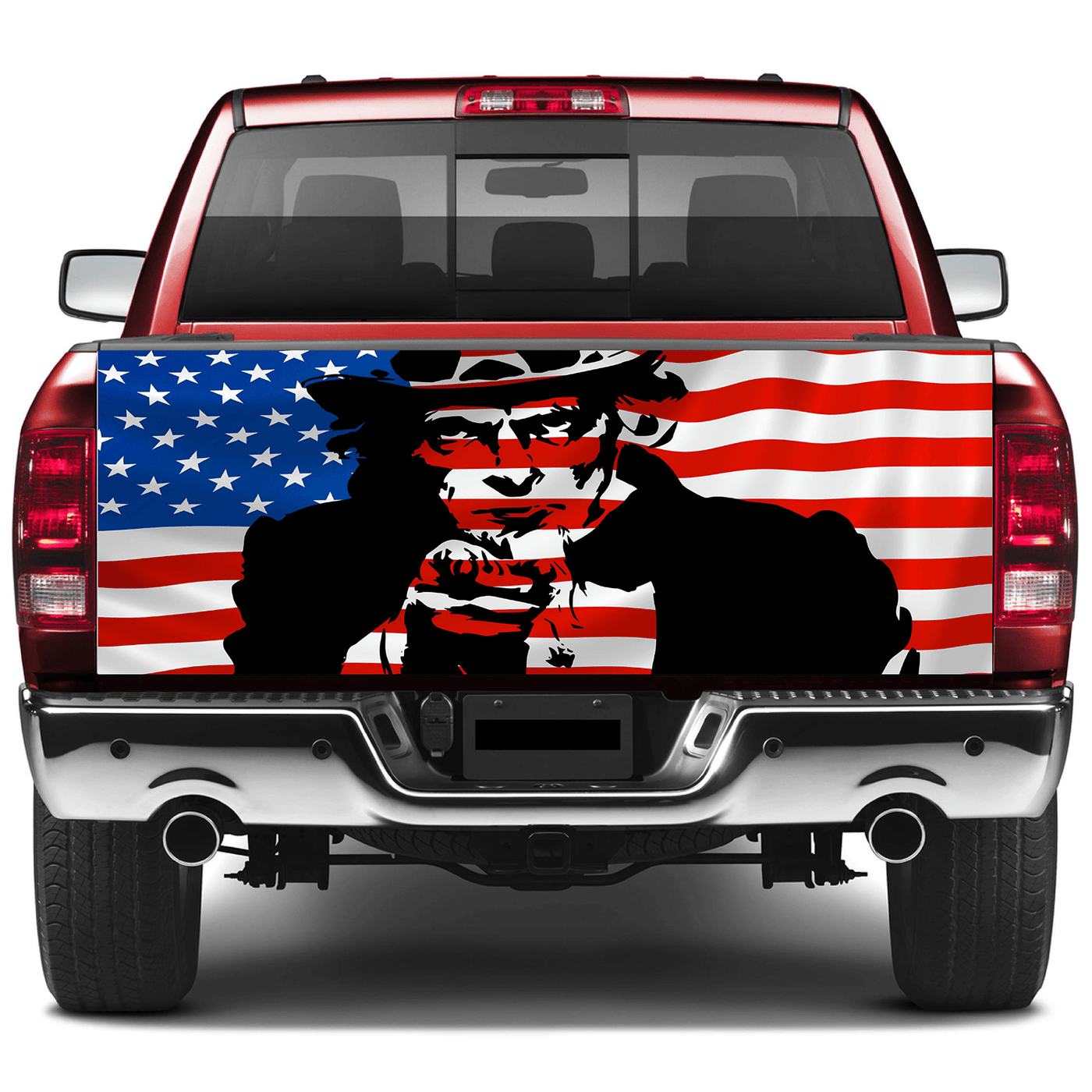 American Flag Tailgate Wrap Uncle Sam in front of Wraps For Trucks Wrap Vinyl Car Decals SUV Car Sticker