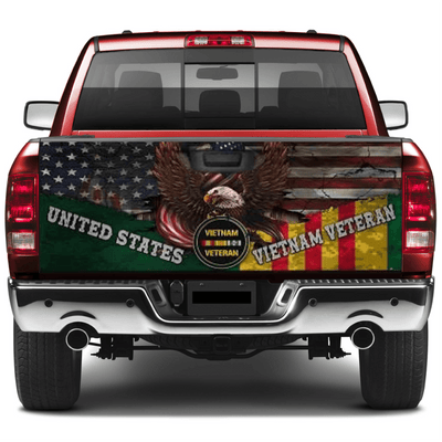 American Flag Tailgate Wrap United States Vietnam Veteran Wraps For Trucks Wrap Vinyl Car Decals SUV Sticker