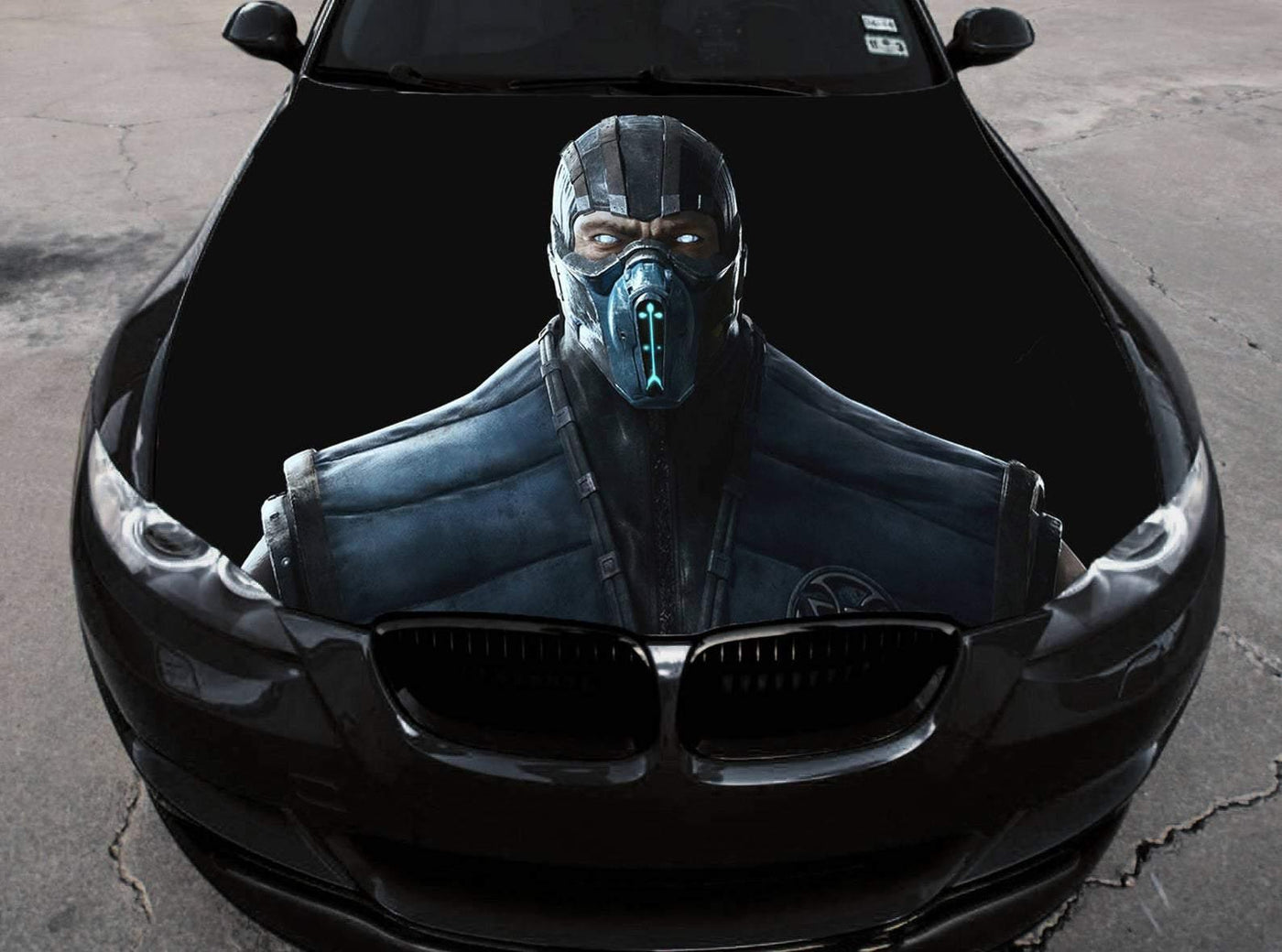 Vinyl Car Hood Full Color Wrap Graphics Decal Mortal Kombat Sub-Zero Sticker