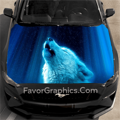 Wolf Car Hood Wrap Vinyl Decal High Quality Graphic