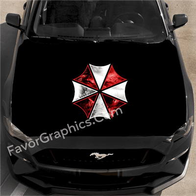 Resident Evil Umbrella Corporation Logo Car Decal Vinyl Hood Wrap