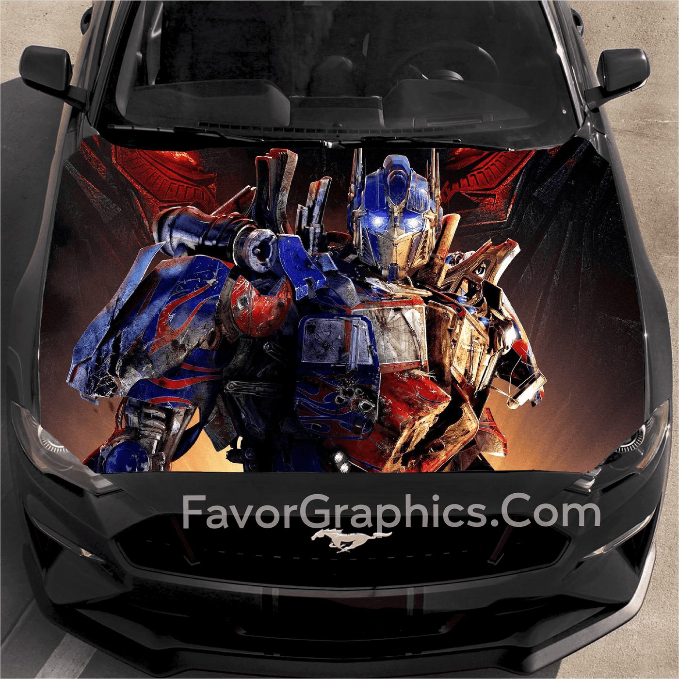 Optimus Prime Transformers Car Decal Sticker Vinyl Hood Wrap High-Quality Graphics