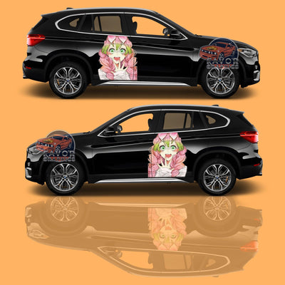 Mitsuri Kanroji Demon Slayer Itasha Car Door Decal, Vinyl Sticker