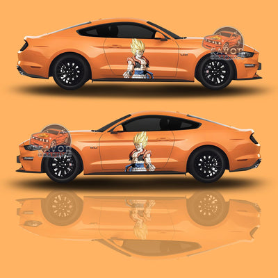 Gogeta Dragon Ball Itasha Car Door Decal, Vinyl Sticker