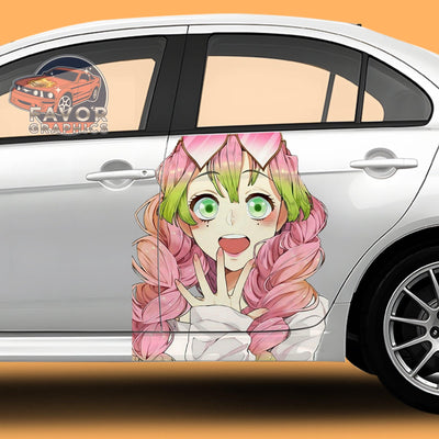 Mitsuri Kanroji Demon Slayer Itasha Car Door Decal, Vinyl Sticker