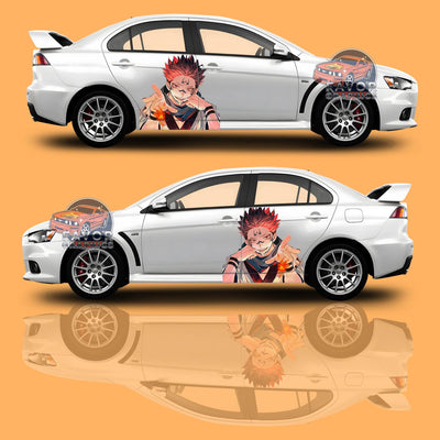 Sukuna Jujutsu Kaisen Itasha Car Door Decal, Vinyl Sticker