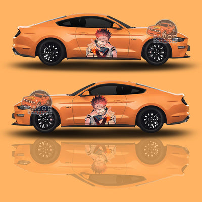 Sukuna Jujutsu Kaisen Itasha Car Door Decal, Vinyl Sticker