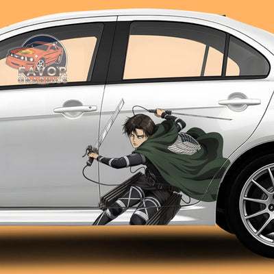 Levi Ackerman Attack On Titan Car Door Decal, Vinyl Sticker