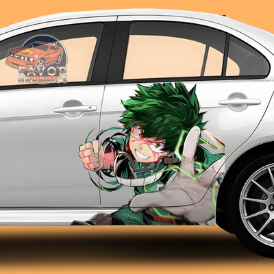 Izuku Midoriya My Hero Academia Itasha Car Door Decal, Vinyl Sticker