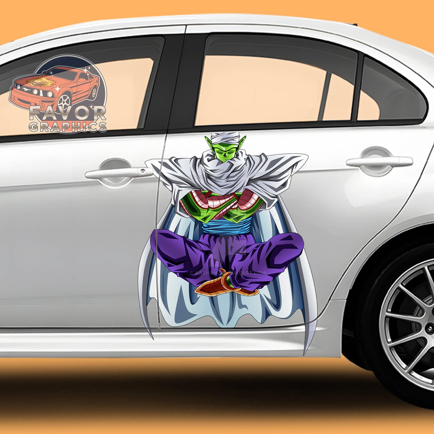 Piccolo Dragon Ball Itasha Car Door Decal, Vinyl Sticker