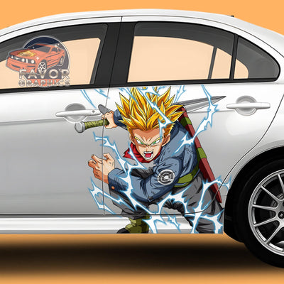 Trunks Dragon Ball DBZ Itasha Car Door Decal, Vinyl Sticker