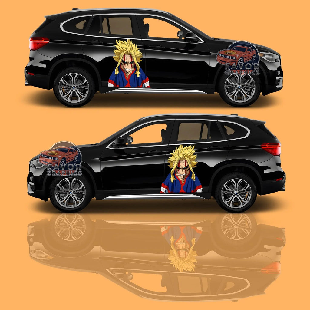 Toshinori Yagi My Hero Academia Itasha Car Door Decal, Vinyl