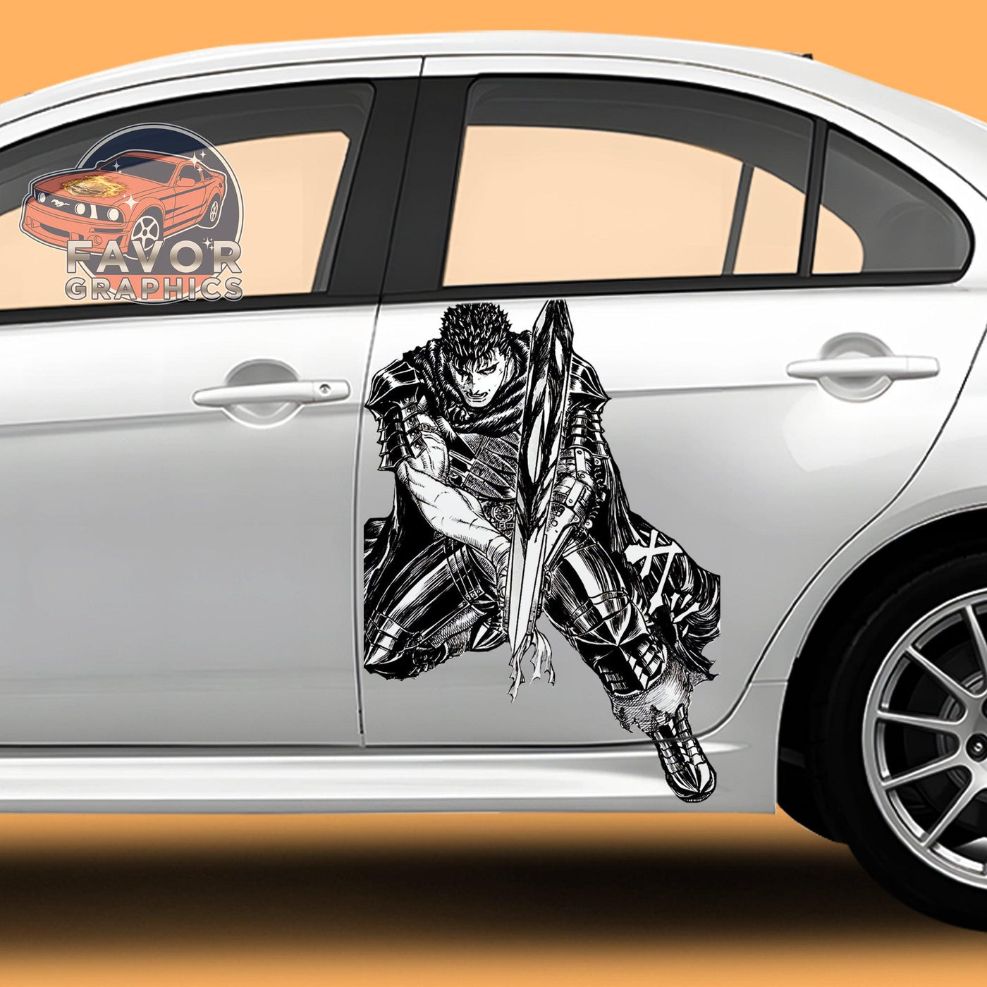 Berserk Itasha Car Door Decal, Vinyl Sticker