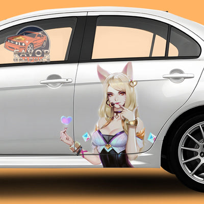 Ahri K/DA League of Legends Itasha Car Door Decal, Vinyl Sticker