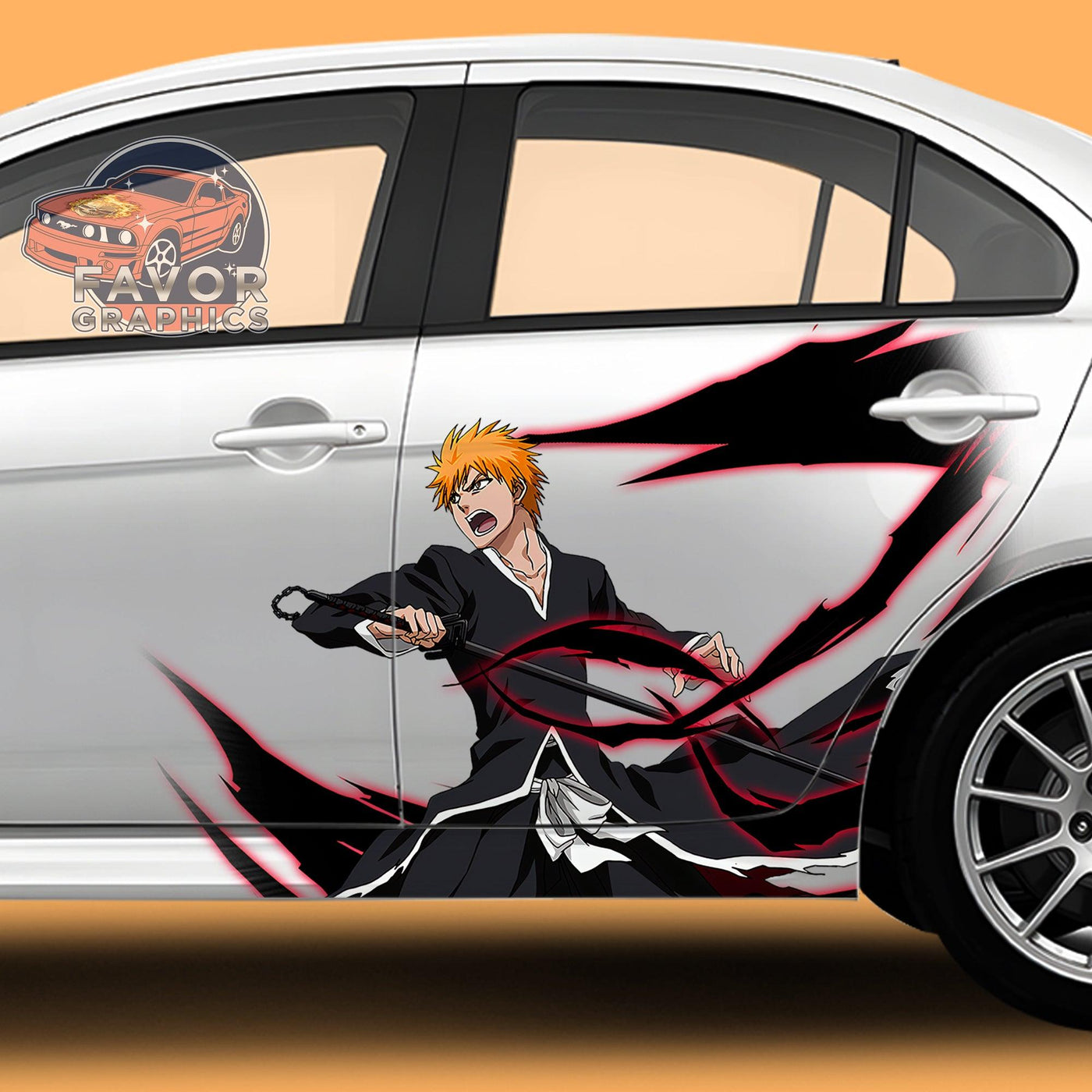 Kurosaki Ichigo Bleach Car Door Decal, Vinyl Sticker